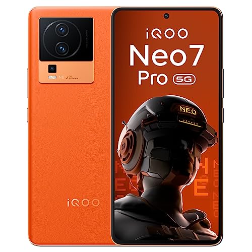 iQOO Neo 7 Pro 5G (Fearless Flame, 8GB RAM, 128GB Storage) | Snapdragon® 8+ Gen 1 | Independent Gaming Chip | Flagship 50MP OIS Camera | Premium Leather Design