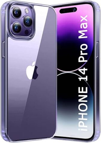 TheGiftKart Ultra-Hybrid Crystal Clear Back Case Cover for iPhone 14 Pro MAX...